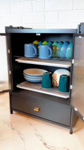 2/3-Tier Dish Rack Dish Drainer Dish Cabinet Kitchen Countertop Plate Organizer Storage Shelf