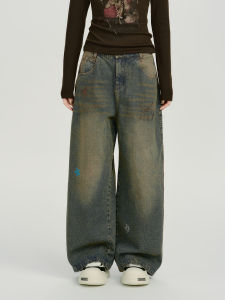 Vintage Loose Wide-leg Straight Jeans