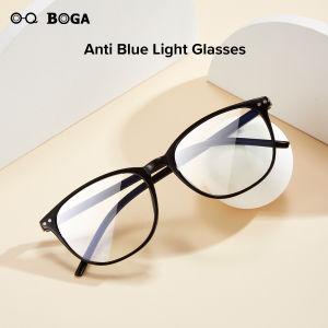 OQ BOGA 3 warna fesyen Anti radiasi cahaya biru kaca komputer wanita lelaki perlindungan mata plastik Oval Frame Eyewear