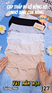 Quần Lót Nữ Ding Dang J27 Trơn Cạp Thấp Vải Modal Mềm Mịn Thấm Hút