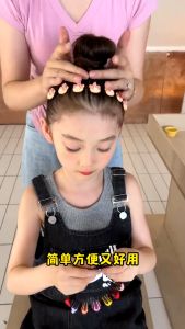Baby Girls Cute Invisible 360° Broken Hair Sorting Hairpin Cartoon Back Head Bangs Fixed Insert Comb Hair Band Headwear