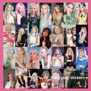 Waterproof Mobile Phone Stickers Song Yuki Large Head Stickers Travel Luggage Stickers G I-Idle Fansub 60 Pieces Stationery
