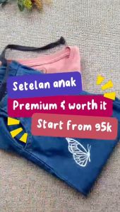 Myvistore Setelan Anak Perempuan Blouse & Kulot Usia 3-12 Tahun Bahan Katun