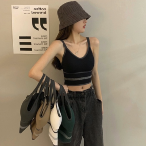 Ninabobo BR089 Atasan Baju Sport Bra BH Olahraga Wanita Model 3 Garis Pakaian Dalam Wanita Bra Sport Yoga Gym Lari