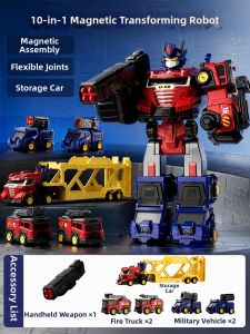 Magnetic Transforming Robot Car Toy