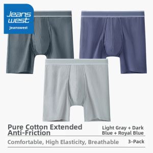 Jeanswest | Cotton Long Underwear Anti-Chafe Loose Sport Running Briefs