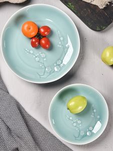 Mẫu Hoa Mận Bằng Gốm Sứ Trung Quốc Trang Trí Nhà Bếp Gói Quà Tặng Bát Tròn Dùng Để Đựng Nước Mắm Và Bát Đựng Súp