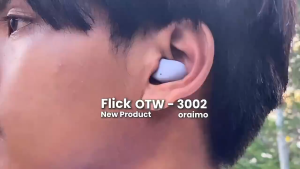 oraimo Flick OTW-3002 True Wireless Stereo Bluetooth Baterai Tahan Lama Headset Earphone Tahan Air Tahan Air Bass Kuat Kaya Hitam Oranye Speaker Mini Laptop Earphone Headset Kabel Mic Bass Stereo Wired Murah Sport Long Lasting