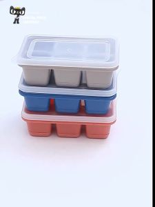 3-In-One 6 Cells Ice Cube Household Square Ice Making Mold with Cover Sealing Ice Cube Artifact