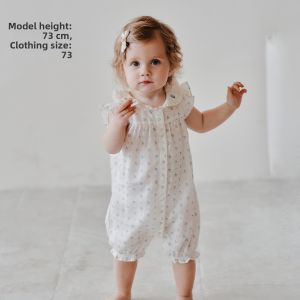 OAK FAMILY | Summer Newborn Tencel Linen Short-sleeve Onesie
