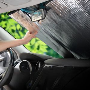 1PC ม่านบังแดดรถยนต์ด้านหน้าด้านหลังผ้าม่านหน้าต่าง Shade Sun Protector กระจก Visor ฝาครอบเด็กพับได้ Retractable UV Protection