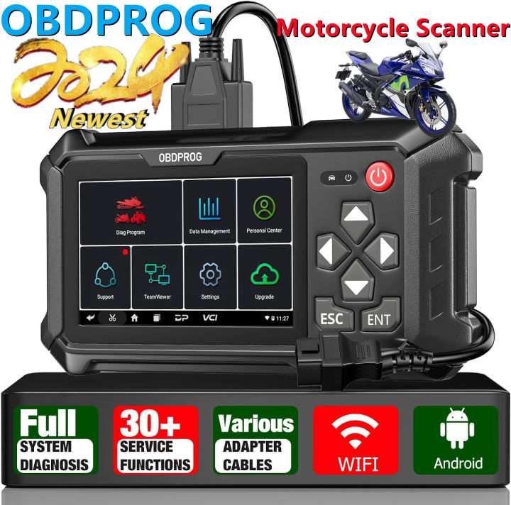 OBDPROG MOTO 100 Motorcycle OBD2 Scanner Full System Motorcycle Diagnostic Tool Ecu Remapping