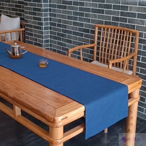 New Chinese Table Runner Minimalist Tea Mat Zen Tea Tablecloth Bench Tea Table Cloth Liner Pure Color Tea Cloth Side Cabinet Cloth Strip Fabric