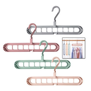 9-Hole Magic Clothes Hanger Closet Organizer Space Saving Multi-function Drying Racks Wardrobe Scarf Storage Cloth Hanger