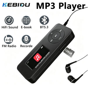 KEBIDU | KEBIDU Portable MP3 Player Bluetooth Sports Walkmen Hifi Sound Mini Music Player Speakers Support E-Books Recording FM Radio