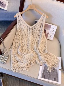 AIYITI | Đồ Ngoại Mùa Hè Mới Cho Phụ Nữ Plus Size Thêu Ren Có Phom Bóng Không Tay