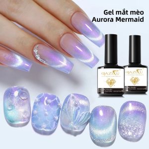 Sơn Móng Tay Gel Mắt Mèo Aurora Tím 10ml Từ Tính Tẩy Được Dùng Đèn UV/LED Dành Cho Nghệ Thuật Móng Mùa Thu Đông