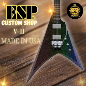 ESP USA Custom Shop V-II FR Floyd Rose EMG / Seymour Duncan Black Halo Electric Guitar with Hardcase (Preorder)