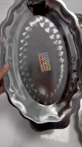 Combo 5 chảo dĩa né lòng sâu inox nhỏ dĩa hột xoài dĩa cá inox 430 chảo khay né inox