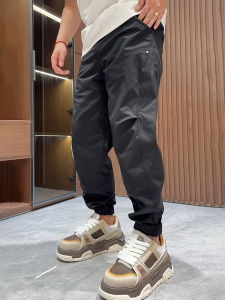 Quần Ống Rộng Phong Cách Harajuku Màu Trơn Đơn Giản Quần Công Sở Thể Thao Đa Năng Quần Ống Rộng Mùa Thu Mới Cho Nam