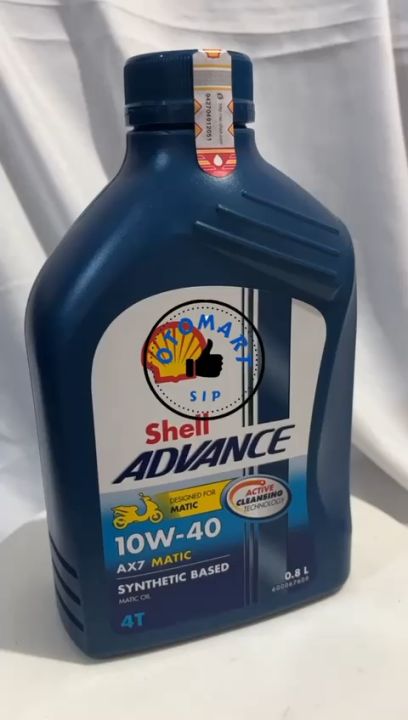 Ax012 Shell Shell Advance AX 7 Matic 10W40 800 ML Oli Motor Matic | Lazada Indonesia