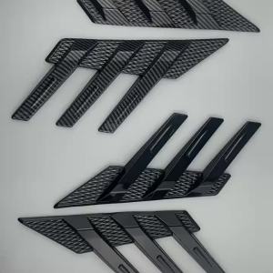 2Pcs Universal Bonnet Air Vents Engine Hood Car Exterior Parts Shutter Sticker Car Body Sticker Car Leaf Board Sticker