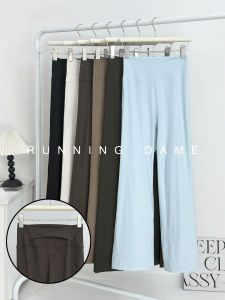 Quần Thể Thao Nữ Cạp Cao Ống Đứng Quần Tập Yoga Chạy Bộ Quần Thể Thao