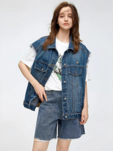 URLAZH | Retro Patchwork Stylish Fringe Denim Vest