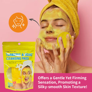 【Fast Delivery+Ready Stock】20Pcs Turmeric Kojic Acid Cleansing Pad Facial Care Deep Cleansing Exfoliating Moisturizing Brightening