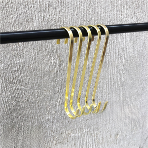 Clothing Store S Hook Stainless Steel S Hook Rose Gold Flat round S Hook Metal Flat Hook Hanging Version Coat Hook