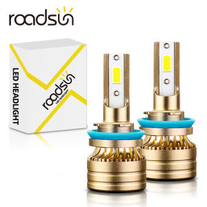 Roadsun siêu sáng 9006 HB4 Đèn Pha Led 25000LM 150W Đèn pha 6500K trắng 2- Side COB Chip 12V với hệ thống làm mát hiệu quả ﻿