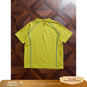 ZHUOCAN | UV Protection Quick-Dry Zip-Up Short Sleeve Lightweight Shirt