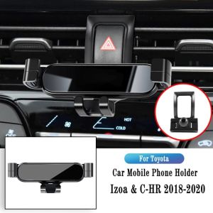Car Phone Holder For Toyota CHR 2018-2022 Gravity Navigation Bracket GPS Stand Air Outlet Clip Rotatable Support Car Accessories