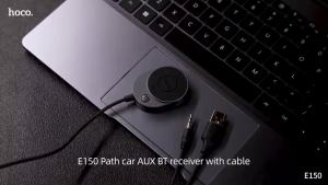 HOCO E150 Car AUX Bluetooth Receiver With 3.5mm Jack Cable Bluetooth 5.4 AUX Adapter Hands-Free Stereo Music Wireless Receiver For Car Charger
