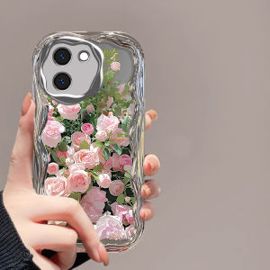 เคสโทรศัพท์ซิลิโคนชุบไฟฟ้าสำหรับ Vivo Y200i Y78 Y77e Y100 Y73s Y71t Y93s สายรัดกล้อง Y85 ป้องกันทั้งตัว ดีไซน์น่ารัก