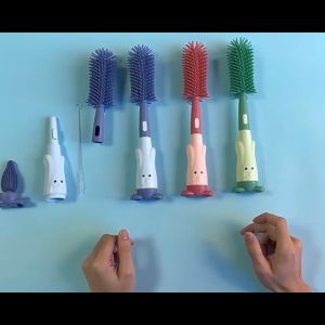 MD-C995 Sikat Botol Bayi 3IN1 Bottle Brush BPA FREE / Pembersih Botol Susu Bayi Silikon / Sikat Cuci