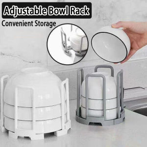 Adjustable Bowl Rack Kitchen Dish Storage Rack Organizer  Extendable Dish Rack Adjustable Drain Rack Space Saving Sink Shelf Drainer Plate Plastic Holder Rak Dapur Rak Pinggan 碗架