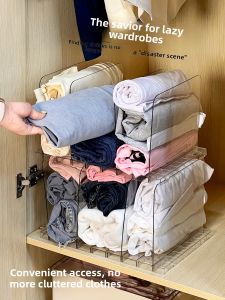 Multi-Layer Storage Organizer Dormitory Wardrobe Divider Clothes Pants Bag Separator Rack Efficient Utilization of Living Space