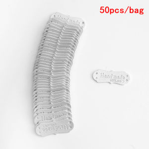 50Pcs PU Leather Tags Handmade With Love Labels Sewing Craft DIY Knittin Tags