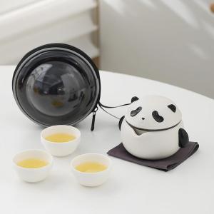 DIHUANTUO | Portable Travel Tea Set Kit 1 Pot 3 Cups