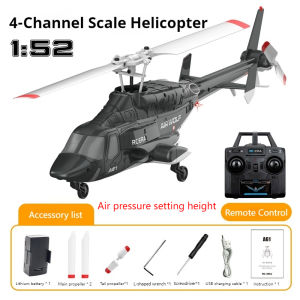 2025 NEW Small Airwolf A61 Air Pressure Fixed-Height RC ERA Remote Control Helicopter Model Aircraft Four-Channel ChildrenS Toy