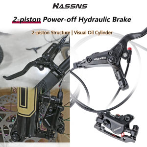 HASSNS | HASSNS M200 MTB Hydraulic Brakes 2 Piston Power Off Split-type Hydraulic Brake for Bicycle Disc Brake Mountain Bike 950mm/1650mm