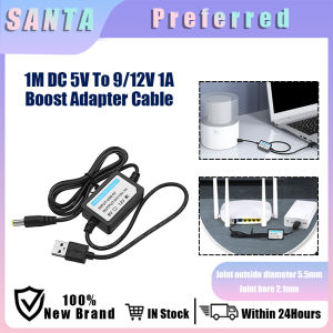 USB 5V to DC 9/12V Boost Module Adapter Cord 1M Transformer Cable for WiFi Router USB lights fans