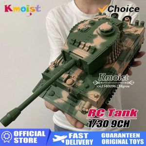 RC Tank 2.4G 1/30 Remote Control Crawler Tank Model World War Military Truck Simulation sound Tiger Toys for Boys Kid Xmas Gifts