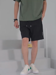 【Buy 1 get 1】Mens shorts 2 pocket with zipper ice silk shorts Drawstring Sports Shorts Plus size