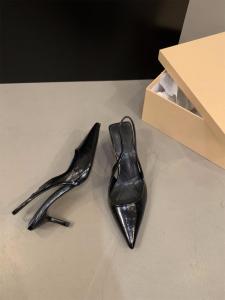 Elegant French Style Pointed Toe High Heel Sandals Open Toe Fashionable Ladies Shoes Comfortable Low Cut Rubber Outsole