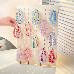 Creative wooden display rack jewelry storage rack elegant earring necklace bracelet rack store counter display rack