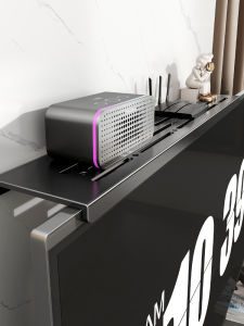 ชั้นวางเครื่องเสียบเคเบิล TV Uneco ไม่ต้องเจาะ ชั้นวางหน้าจอคอมพิวเตอร์ รั้งอุปกรณ์เครือข่าย ชั้นวางเครื่องใช้ไฟฟ้าในครัวเรือน