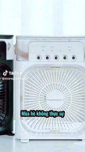 Quạt phun sương để bàn 5 bec phun siêu mát dung tích 600ml đèn led siêu đẹp không thể thiếu mùa nắng nóng