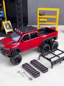 1:32 Mammoth Raptor F150 Alloy Model Car Toy Sound Light Diecast Metal Pull Back Off-road Pickup Models Collection Kids Gifts